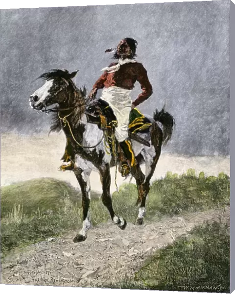 Comanche on horseback, 1800s