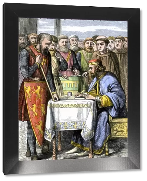 King John endorsing the Magna Carta, 1215