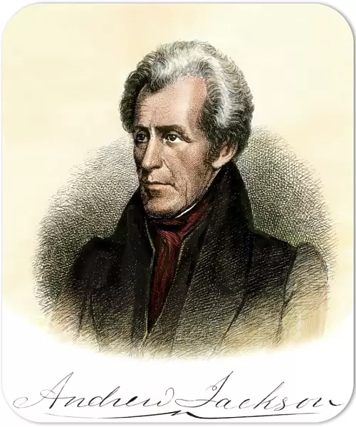 Andrew Jackson portrait and signature