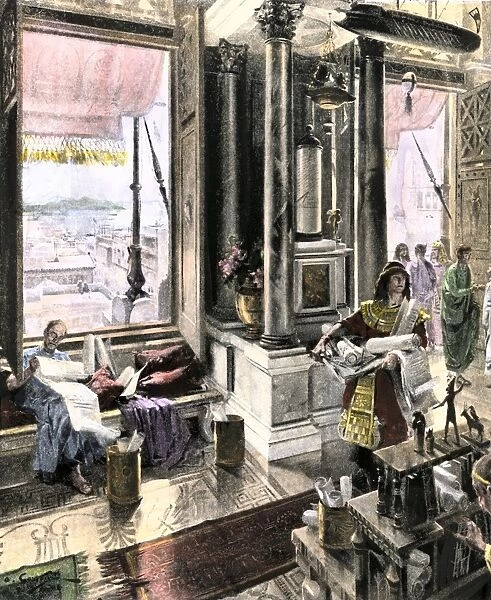 Alexandrian Library in ancient times