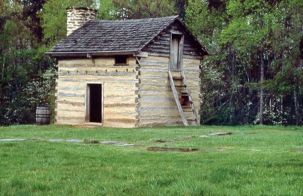 Slave cabin where Booker T. Washington was born