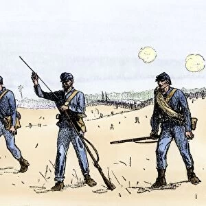 Advance guard in front of the Union Army, Civil War