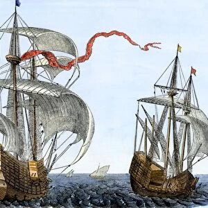 Dutch galleons, 1600s