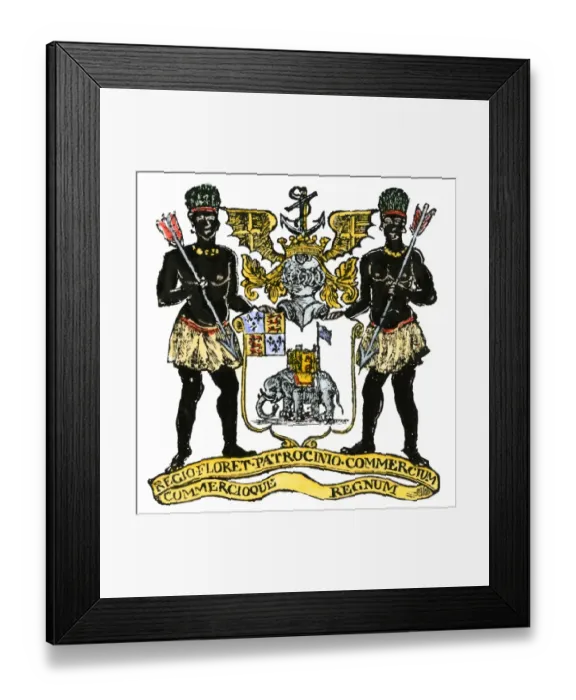 Framed Print : Insignia of the African Company, 1588 Framed Print : Insignia of the African Company, 1588