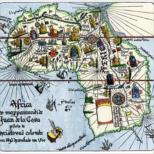 Vasco da Gamas route around Africa, 1400s