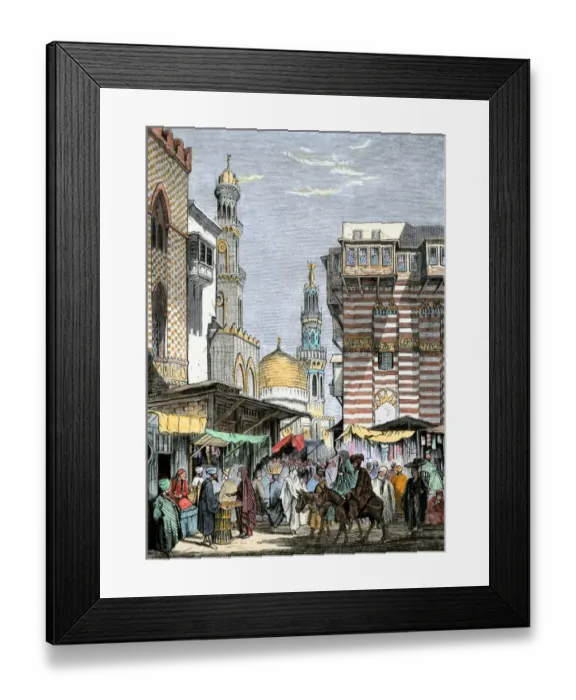 Framed Print : Busy street vendors in Cairo Framed Print : Busy street vendors in Cairo