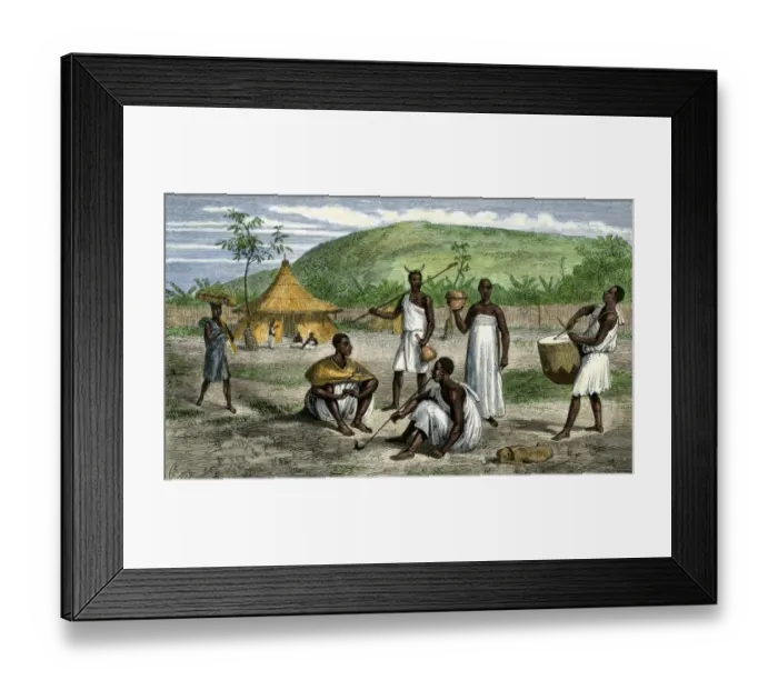 Framed Print : Uganda natives, as described by John H. Speke, 1860s