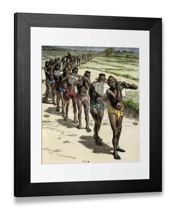 Framed Print : Sir Richard Burton exploring central Africa, 1850s Framed Print : Sir Richard Burton exploring central Africa, 1850s