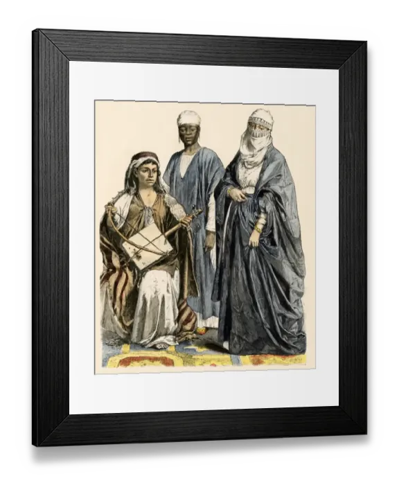 Framed Print : Bedouin musician, African slave