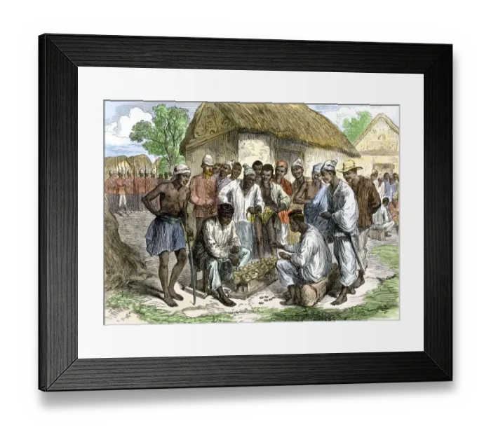Framed Print : Native soldiers playing at warry in Ashanti Colony Framed Print : Native soldiers playing at warry in Ashanti Colony