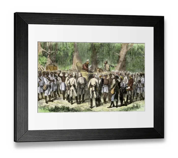Framed Print : British officer Sir Garnet Wolseley receiving news during the Ashanti War in Framed Print : British officer Sir Garnet Wolseley receiving news during the Ashanti War in
