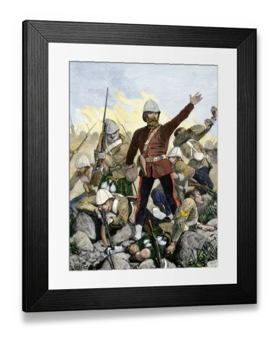 Framed Print : British General Sir George Colley at Majuba Mountain Framed Print : British General Sir George Colley at Majuba Mountain
