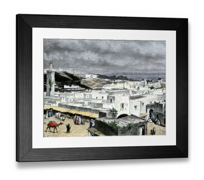 Framed Print : Tangier, Morocco, overlooking the Strait of Gibraltar