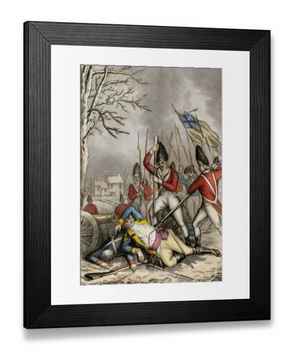 Framed Print : General Mercer wounded, Battle of Princeton