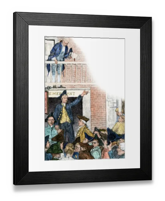Framed Print : Sons of Liberty rally in New York City Framed Print : Sons of Liberty rally in New York City