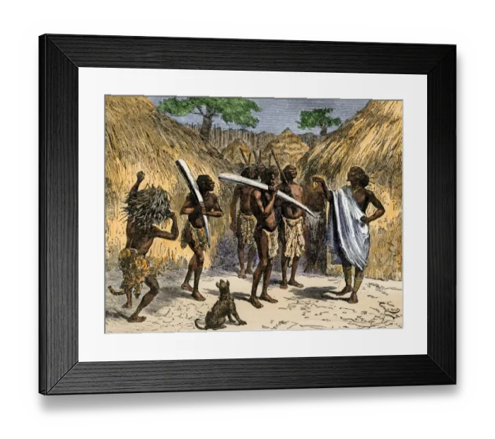 Framed Print : African ivory trade, 1800s Framed Print : African ivory trade, 1800s