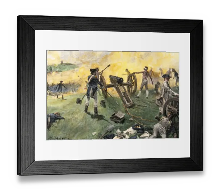 Framed Print : American artillery engaged at the Battle of Monmouth Framed Print : American artillery engaged at the Battle of Monmouth