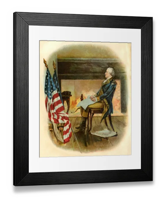 Framed Print : General George Washington at Continental Army headquarters Framed Print : General George Washington at Continental Army headquarters