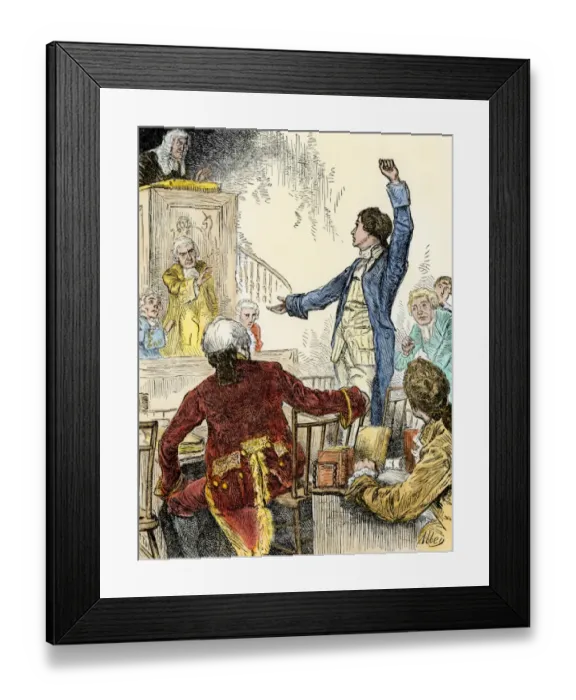 Framed Print : Patrick Henry speaking in the Virginia Assembly Framed Print : Patrick Henry speaking in the Virginia Assembly