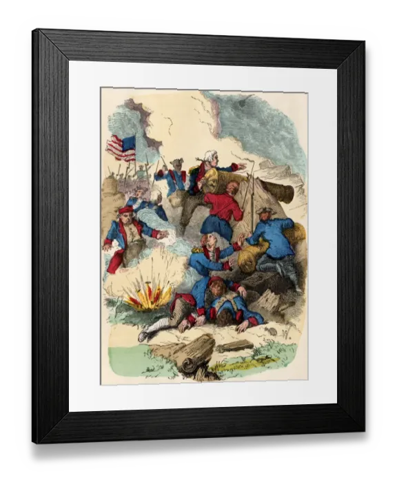 Framed Print : Fort Mifflin besieged by the British, 1777 Framed Print : Fort Mifflin besieged by the British, 1777