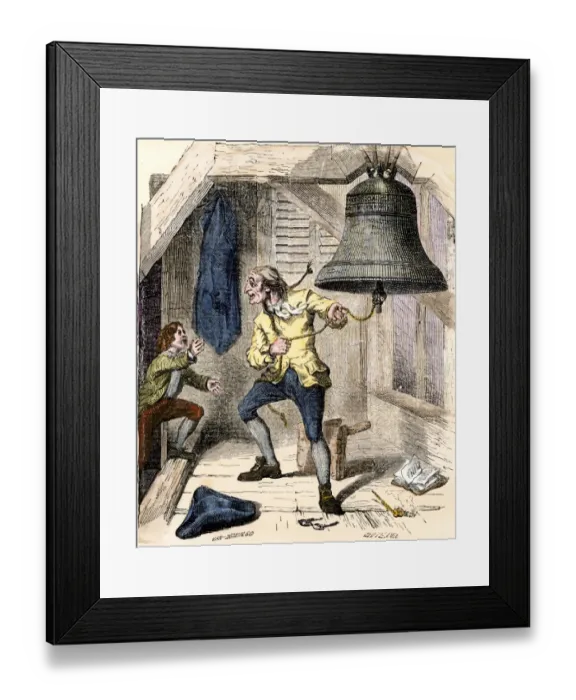 Framed Print : Bellman told to ring the Liberty Bell to announce the Declaration of Framed Print : Bellman told to ring the Liberty Bell to announce the Declaration of
