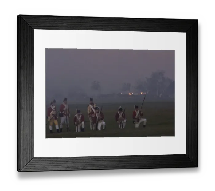 Framed Print : American musket-fire halting a British sortie