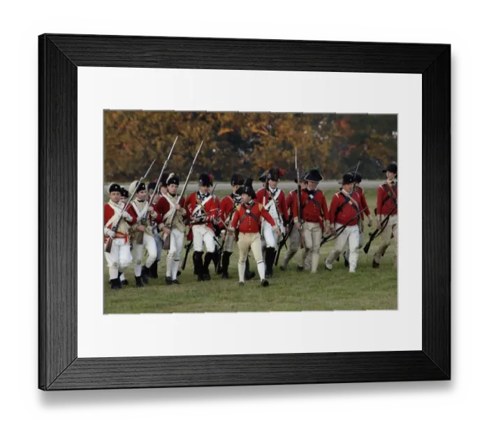 Framed Print : British sortie reenactment at Yorktown Battlefield Framed Print : British sortie reenactment at Yorktown Battlefield
