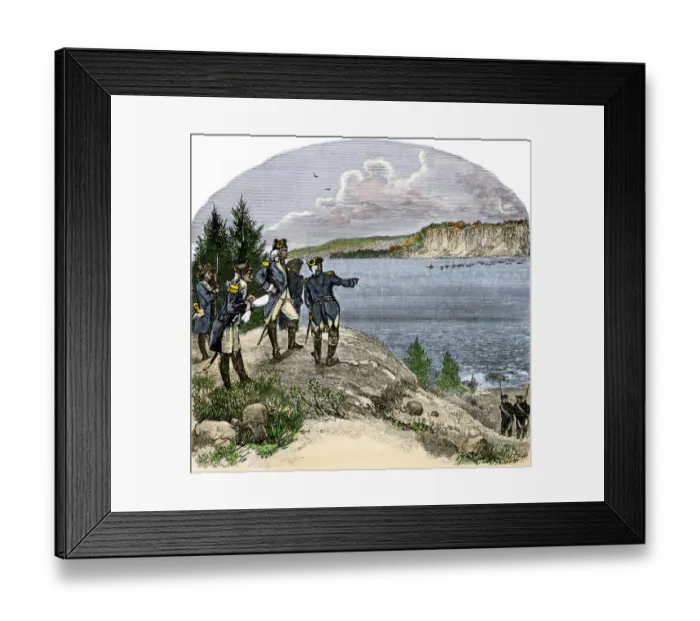 Framed Print : George Washington planning defense of the Hudson River Framed Print : George Washington planning defense of the Hudson River