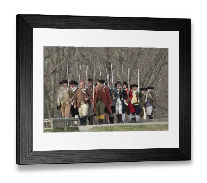 Framed Print : Battle of Concord reenactment Framed Print : Battle of Concord reenactment