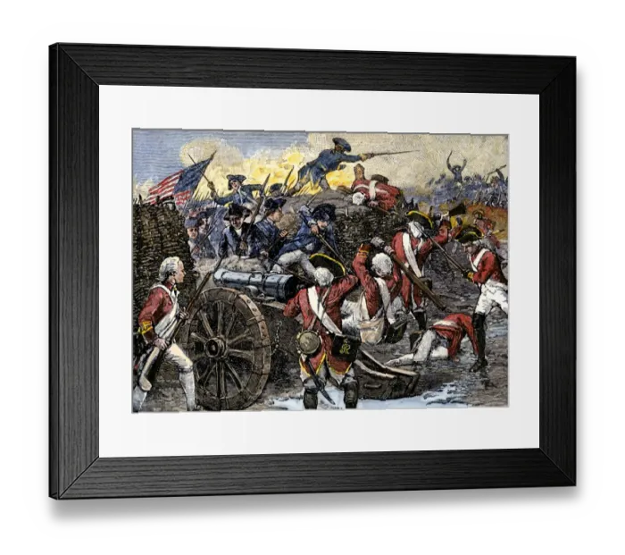 Framed Print : Americans capturing a British redoubt during the Battle of Yorktown Framed Print : Americans capturing a British redoubt during the Battle of Yorktown