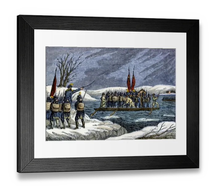 Framed Print : Washingtons army crossing the Delaware River, 1776 Framed Print : Washingtons army crossing the Delaware River, 1776