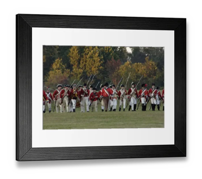 Framed Print : British sortie reenactment at Yorktown Battlefield Framed Print : British sortie reenactment at Yorktown Battlefield