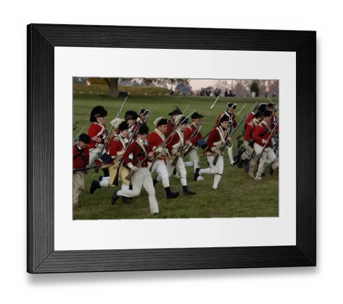 Framed Print : British sortie reenactment at Yorktown Battlefield Framed Print : British sortie reenactment at Yorktown Battlefield