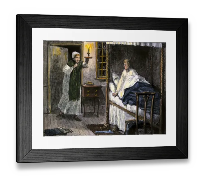Framed Print : Minuteman gets news the British are coming to Lexington, 1775 Framed Print : Minuteman gets news the British are coming to Lexington, 1775