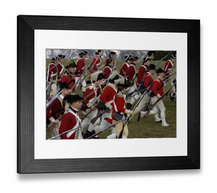 Framed Print : British sortie reenactment at Yorktown Battlefield Framed Print : British sortie reenactment at Yorktown Battlefield
