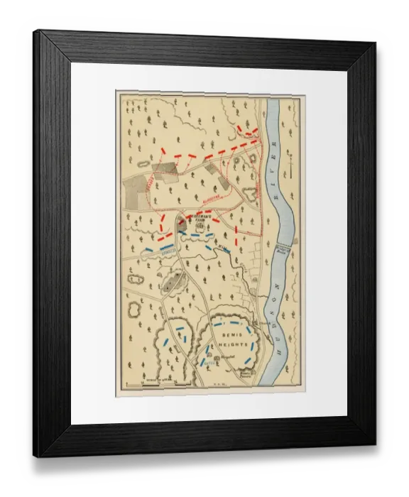 Framed Print : First battle of Freemans Farm, Saratoga NY, 1777 Framed Print : First battle of Freemans Farm, Saratoga NY, 1777