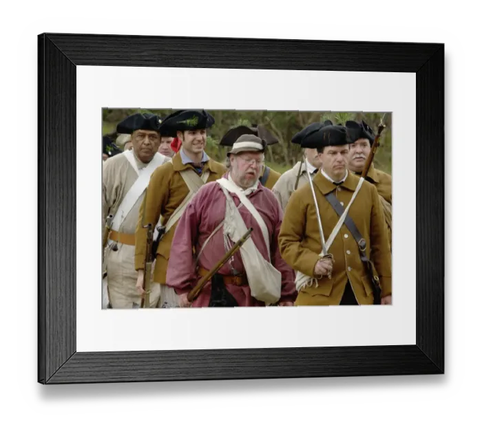 Framed Print : Lexington Minutemen reenactors march at Yorktown Battlefield Framed Print : Lexington Minutemen reenactors march at Yorktown Battlefield