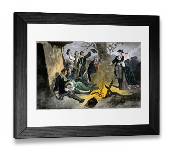 Framed Print : Valley Forge visit of Martha Washington, 1777