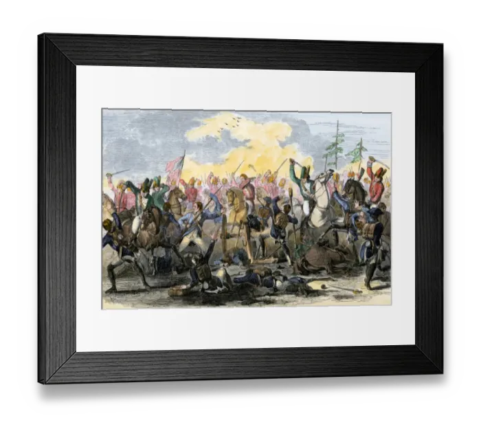 Framed Print : Battle of Waxhaw, South Carolina during the American Revolutionary War Framed Print : Battle of Waxhaw, South Carolina during the American Revolutionary War