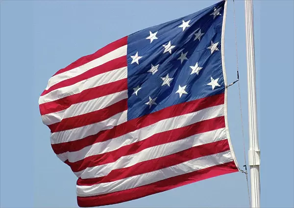 Star-spangled banner, the 15-star US flag
