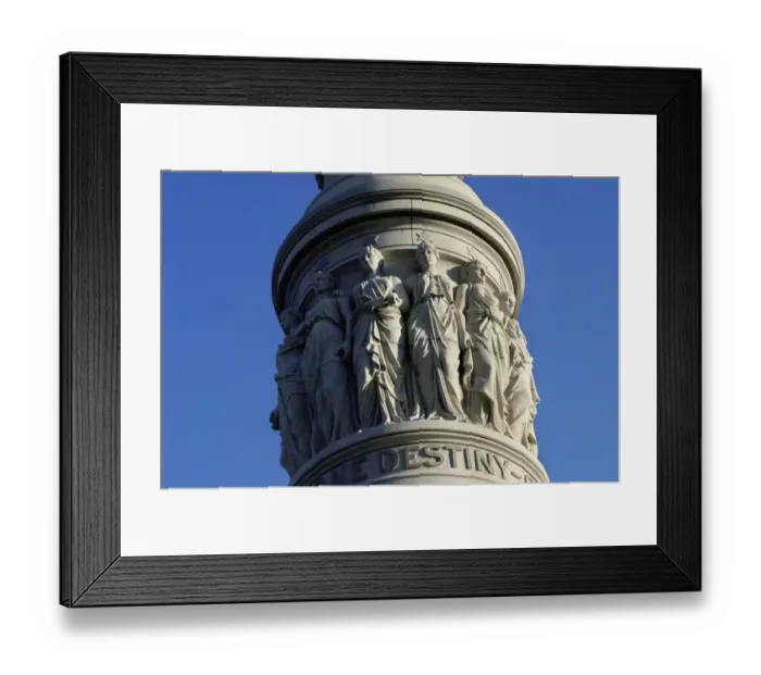 Framed Print : Detail of Victory monument at Yorktown battlefield