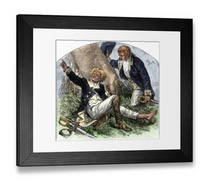 Framed Print : Death of Herkimer at the Battle of Oriskany, 1777