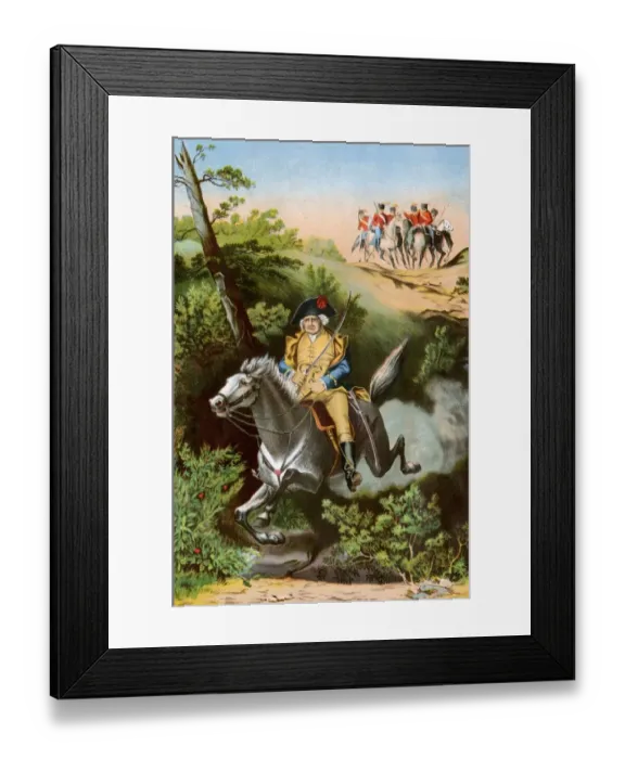Framed Print : American General Israel Putnams daring ride during the Revolutionary War Framed Print : American General Israel Putnams daring ride during the Revolutionary War