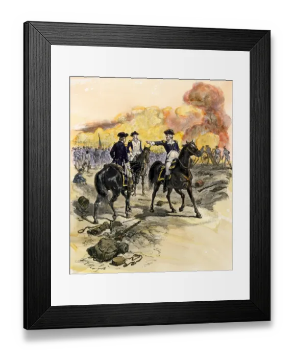 Framed Print : George Washington reproving General Charles Lee for retreating at the Battle of Framed Print : George Washington reproving General Charles Lee for retreating at the Battle of