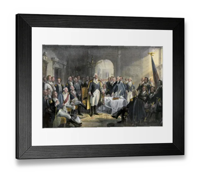 Framed Print : Washington and his generals