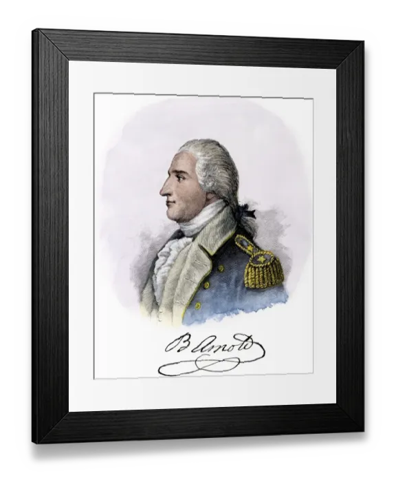 Framed Print : General Benedict Arnold, with autograph Framed Print : General Benedict Arnold, with autograph