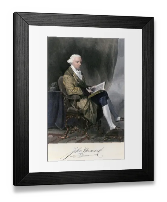 Framed Print : John Hancock, prominent signer of the Declaration of Independence Framed Print : John Hancock, prominent signer of the Declaration of Independence