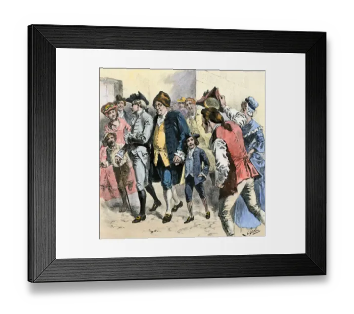 Framed Print : Benjamin Franklin, with his grandsons