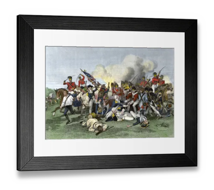 Framed Print : Death of General de Kalb at the Battle of Camden Framed Print : Death of General de Kalb at the Battle of Camden