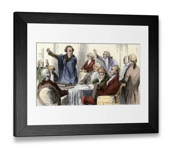 Framed Print : Patrick Henry making a speech to the Virginia Assembly Framed Print : Patrick Henry making a speech to the Virginia Assembly